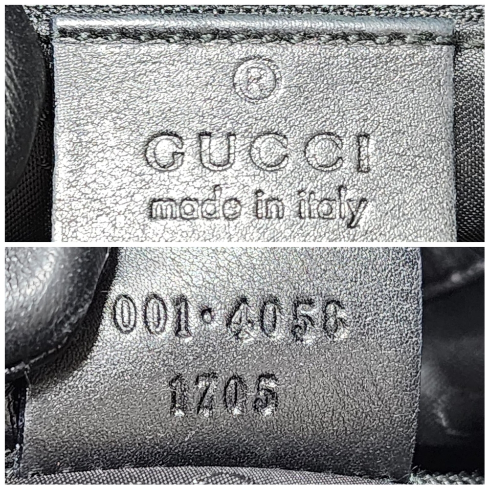 Gucci Vintage GG Canvas Bamboo Satchel Bag Black - Picture 4 of 13